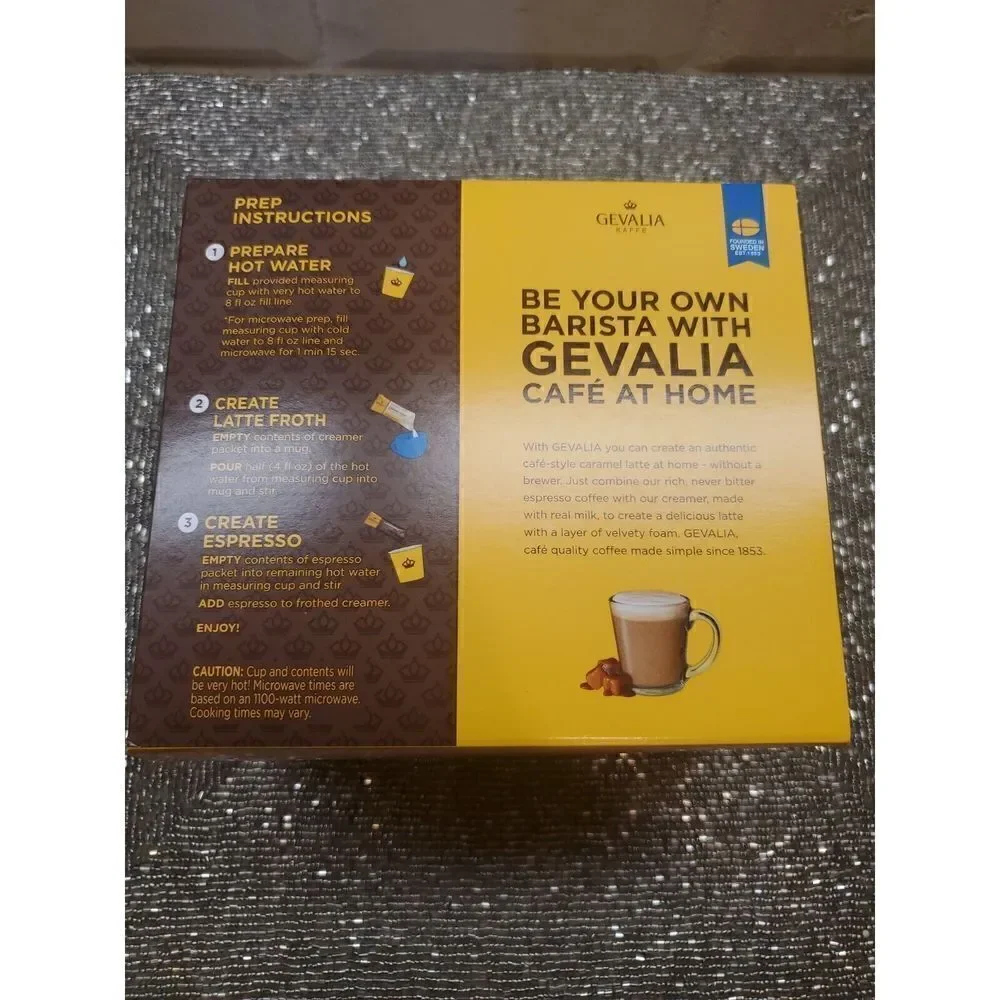 GEVALIA- 2-Cafe At Home Caramel Latte  Specialty Coffee Beverage Blend 5 Serving